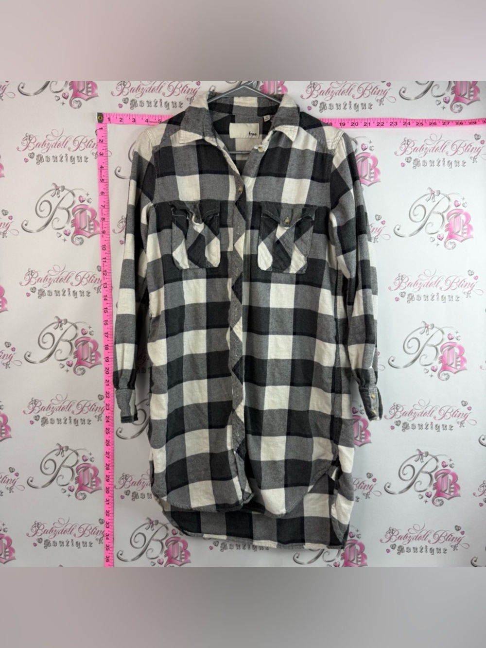 Wilfred free dress button up checkered soft Black and White Plaid Midi Dress